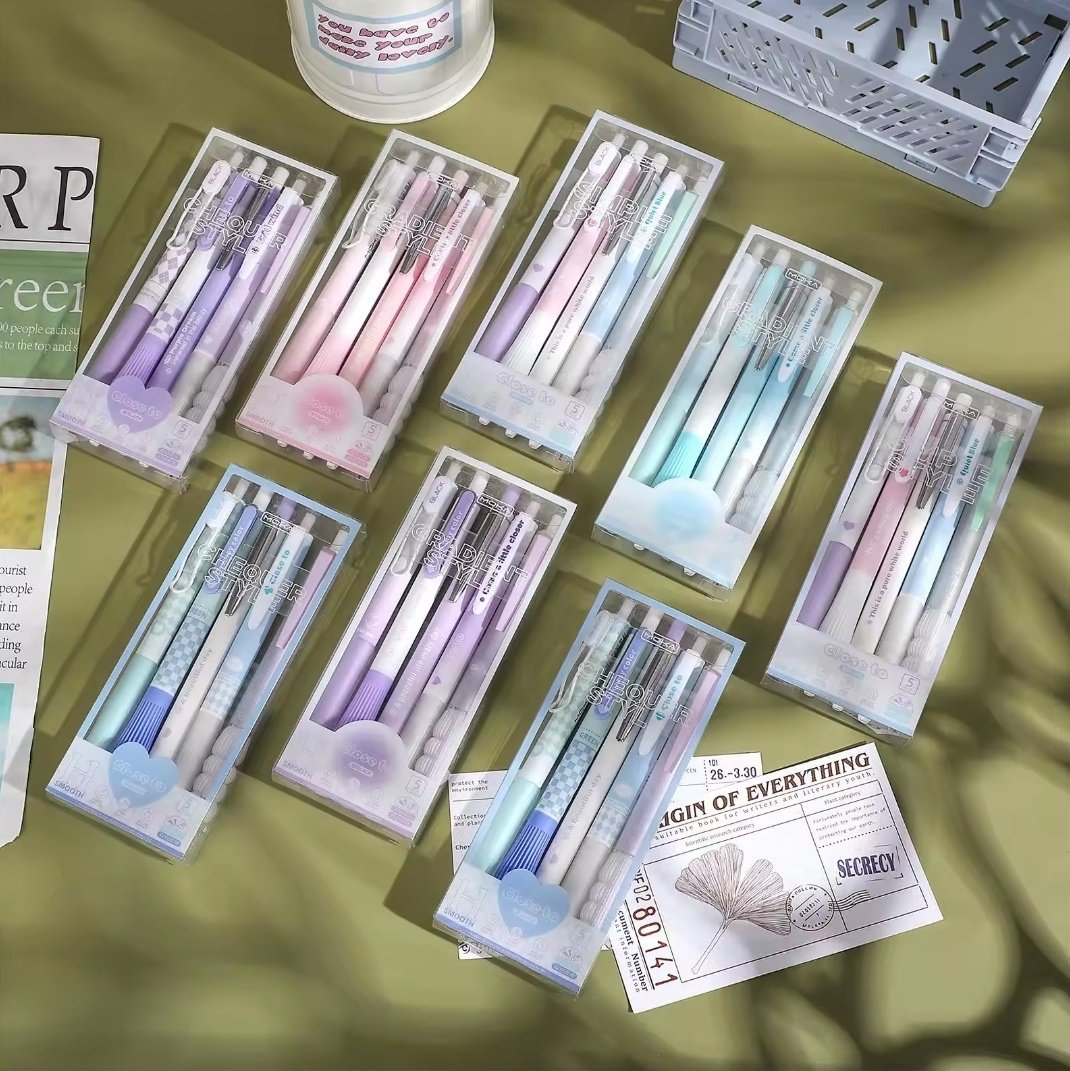 Screenshot_2024-11-07-19-08-25-586_com.alibaba.aliexpresshd-01.jpeg Cute Gradient 5pcs Gel Pen Set - Image 1