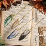 Vintage Feathers Bronzing Metal Bookmarks - Image 2