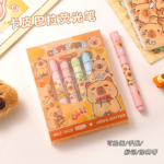 Cute Capybara 6pcs Fluorescents Highlighter Set - Image 2