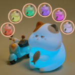 Cute Greedy Cat LED Night Lamp - Image 5