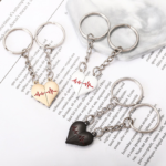 Cute Heart Shaped Magnetic Couple Keyring