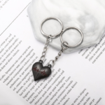 Cute Heart Shaped Magnetic Couple Keyring - Image 2