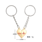 Cute Heart Shaped Magnetic Couple Keyring - Image 4