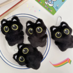 Cute Black Cat Plush Bag Pendant