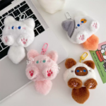 Cute Long Tail Cat Fluffy Plush Bag Pendant