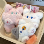Cute Long Tail Cat Fluffy Plush Bag Pendant - Image 3