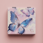 Blue Butterfly Aesthetic Pocket Mirror - Image 3