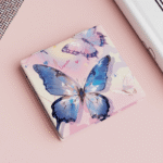 Blue Butterfly Aesthetic Pocket Mirror