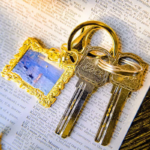 Van Gogh Claude Monet the stary night Shadow Metal Keyrings - Image 3