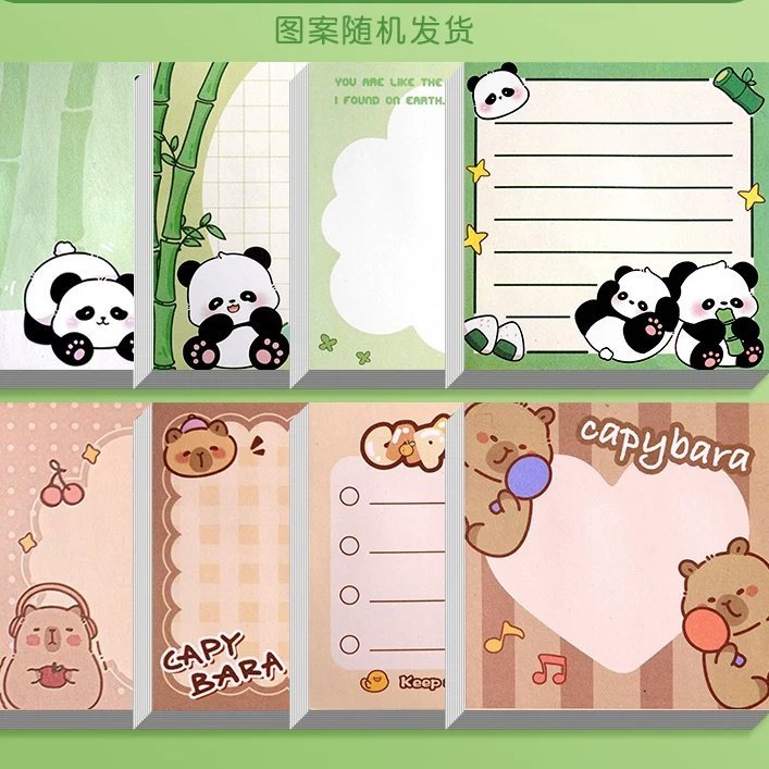 tb_image_share_1755362407072.jpg-01.jpeg Cute Panda Capybara Sticky Notes - Image 1