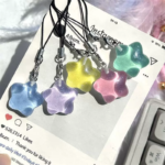 Cute 3d Star Transparent Phone Charm