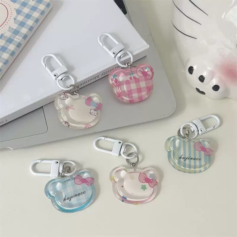 tb_image_share_1758651500127.jpg.png Transparent Bear Face Shape Plaid Patterns Pendant - Image 1