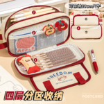 Cute Ins Cozy Freedom Large Capacity Pencil Case - Image 6